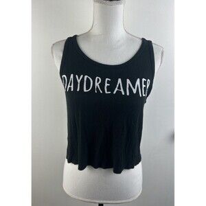 French Pastry Los Angeles Women Cropped Black "Daydreamer" Tank Top M